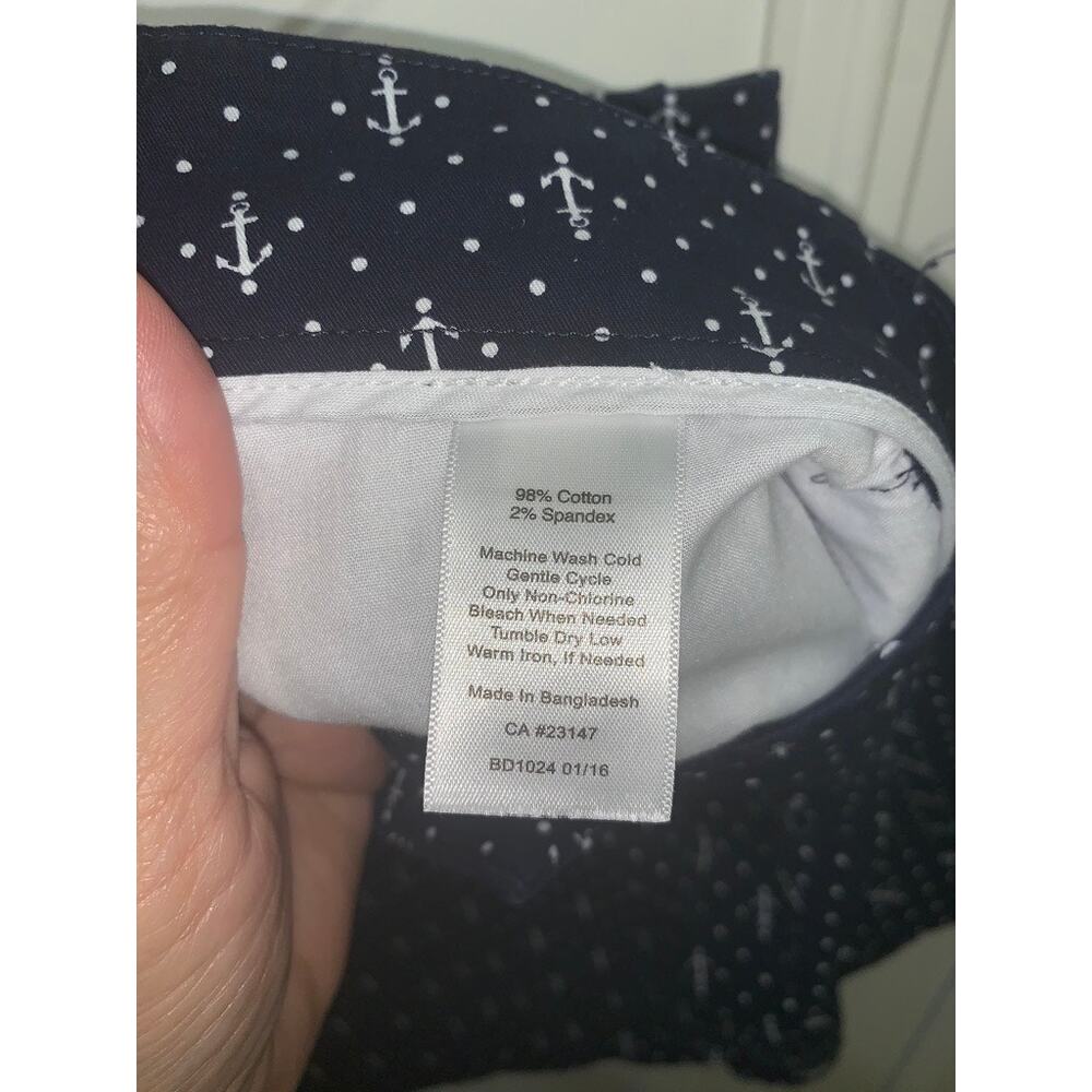 Talbots Women's Petite Size‎ 14P Navy Anchor Print Bermuda Shorts - Picture 5 of 8